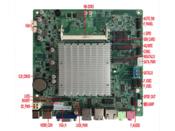 Placa madre Mini-ITX M218FC/M219FC/M229FC, Procesadores Intel® Celeron J1900/ J1800, Pentium J2900, Potencia DC