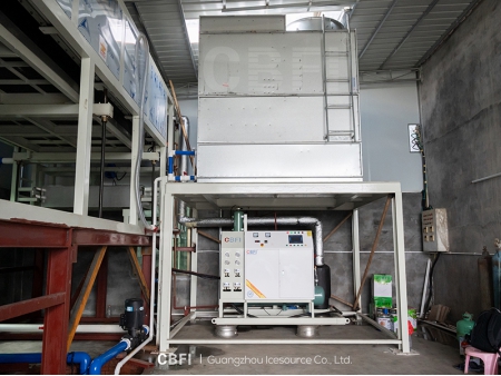 Máquina para Fabricar Hielo en Bloques por Refrigeración Directa de 10 toneladas para cliente en Huizhou en 2021