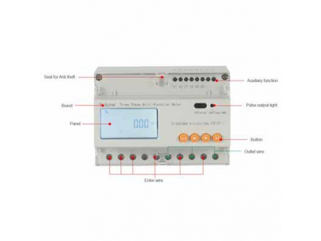 Medidor de Energía con Riel DIN, ADL3000-E (DTSD1352-C); Medidor de Energía en Riel DIN