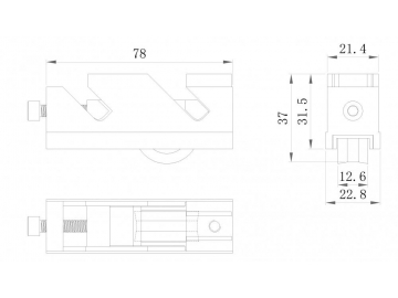 Ruedas Fijas 1405B; Ruedas para Puertas y Ventanas Corredizas