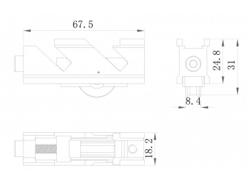 Ruedas Fijas C015A; Ruedad para Puertas y Ventanas Corredizas