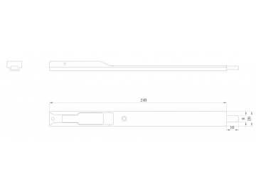 Cerrojo 1201C; Accesorios para Puertas y Ventanas; Herrajes para Puertas y Ventanas