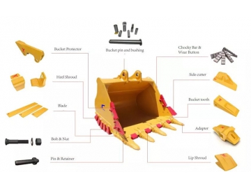 Dientes de Cuchara para Excavadoras; Dientes y Puntas de Cuchara, para Maquinaria Pesada; Dientes y Puntas para Cucharon; Piezas de Desgaste