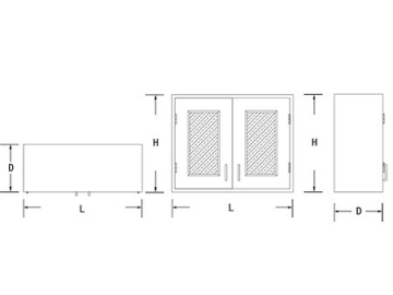 Gabinete para laboratorio (para pared)