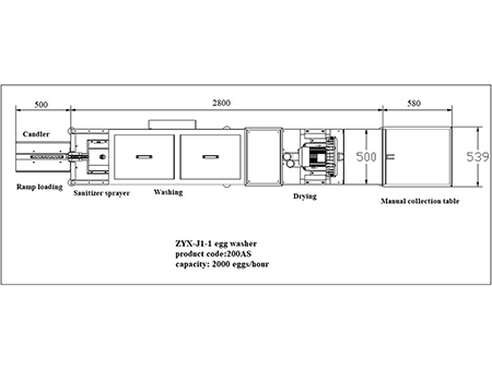Lavadora de huevos 200AS (2000 huevos/hora)