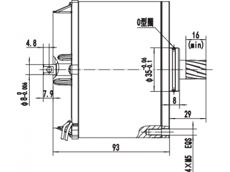 Motor DC de Imán Permanente, con Escobillas 550W - ZD109A3; Motor para Control de Desplazamiento Horizontal