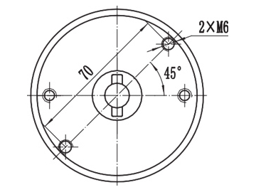 Motor de Imán Permanente, con Escobillas 250-500W - ZD083A1; Motores de Corriente Continua