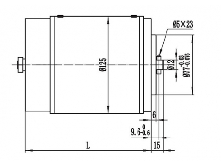 Motor de Imán Permanente, con Escobillas 800-1000W - ZD125A2; Motor de Corriente Continua