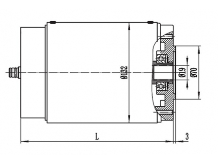 Motor de Imán Permanente, con Escobillas 1500W - ZD132A1; Motor de Accionamiento