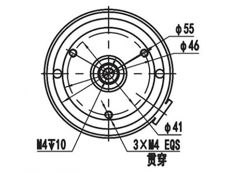 Motor DC de Imán Permanente, con Escobillas 120W (3200±8% RPM) - ZD063AX