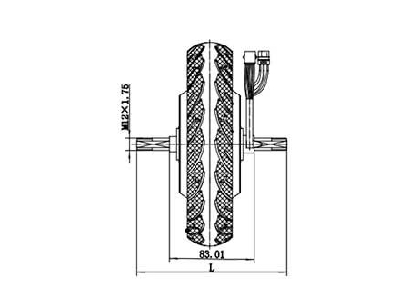 Motor de Imán Permanente sin Escobillas, 250W - GF105AQH; Motores de Corriente Continua