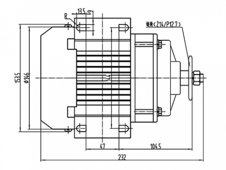 Motor de Imán Permanente sin Escobillas 350-750W, TF120AHF