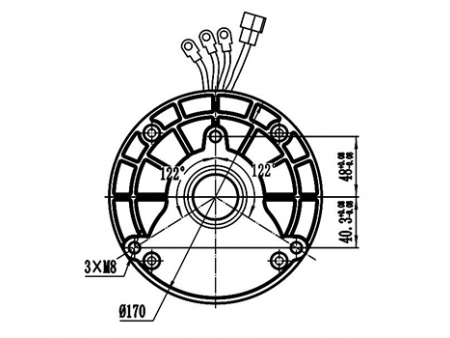 Motor de Imán Permanente sin Escobillas, 1200-1500W - TF133AH