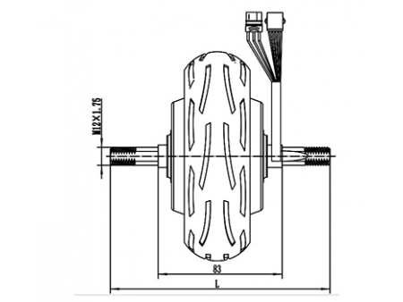 Motor de Imán Permanente sin Escobillas, 150W - GF075AQH1