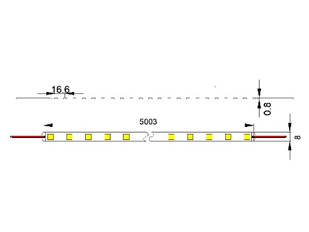 Tira LED de color único SMD3528 (4.8W)