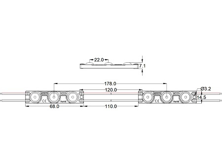 Módulo LED, retroalimentación MKX219B (1.08W)