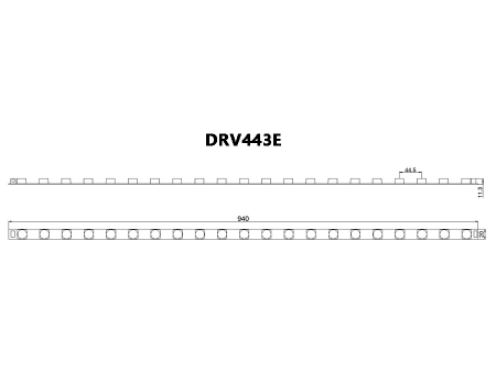 Tira LED rígida con iluminación lateral DRV-440E / DRV-443E