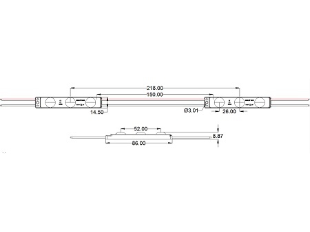 Módulo LED, retroalimentación MBX243B (1.5W)