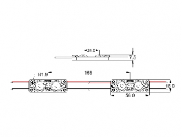 Módulo LED, retroalimentación MBX259B (1W)