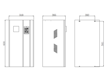 Fuente de alimentación de calentamiento por inducción 40-80kW (Montado en pared), Fuente de poder