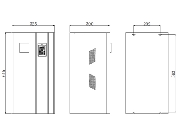 Fuente de alimentación de calentamiento por inducción 40-80kW (Montado en pared), Fuente de poder