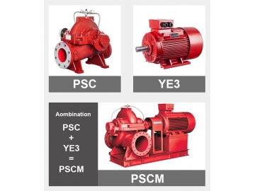Bomba contra incendios de doble succión, Serie PSCMF