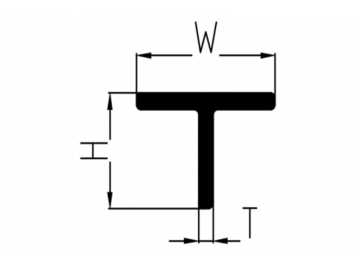 Perfil de Aluminio en Forma de “T”