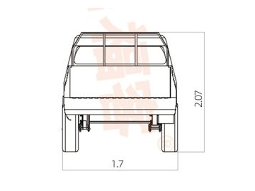 Camioneta de plataforma o puertas laterales abatible, FK6-15T