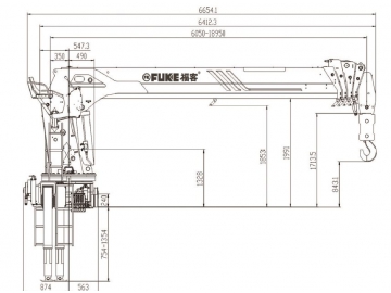 Grúa tipo pluma sobre camión, FK-150E