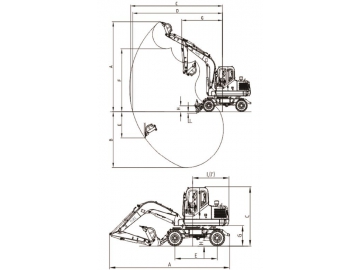 Excavadora sobre ruedas, FK35-9L