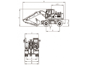 Excavadora sobre ruedas, FK150-9L