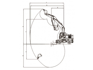 Excavadora sobre ruedas, FK220-9L