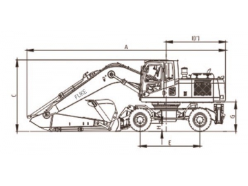 Excavadora sobre ruedas, FK220-9L