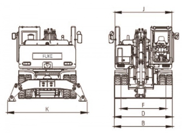 Excavadora sobre ruedas, FK220-9L