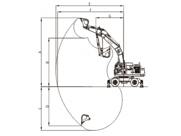 Excavadora sobre ruedas, FK320-9L