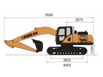 Excavadora sobre oruga / Excavadora oruga / Excavadora de oruga, FK215-9