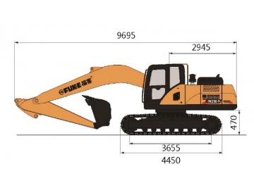 Excavadora sobre oruga / Excavadora oruga / Excavadora de oruga, FK230-9