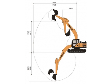 Excavadora sobre oruga / Excavadora oruga / Excavadora de oruga, FK230-9