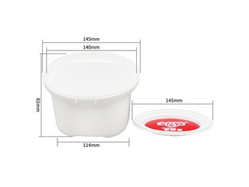 Pote con tapa IML de 700ml de color blanco, CX038