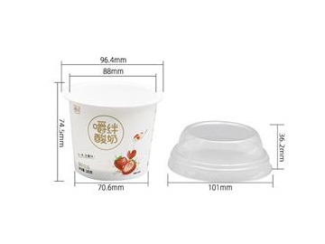 Vaso con tapa IML de 320ml (para yogur), CX129