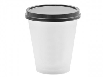 Vaso con tapa IML (etiquetado con caracteres chinos)