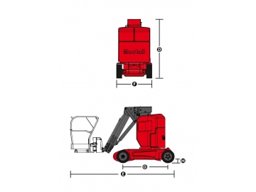 Plataforma de mástil vertical, IMP120J