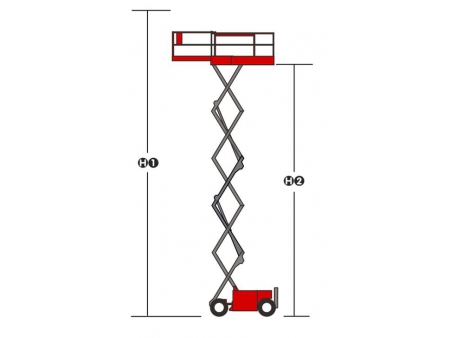 Plataforma de tijera autopropulsada para terrenos difíciles, Serie XDW