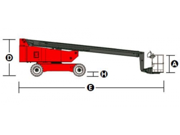 Elevador de pluma telescópica autopropulsada, HT330/HT350J