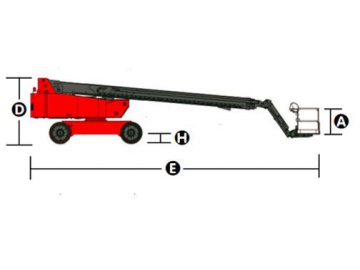 Elevador de pluma telescópica autopropulsada, HT330/HT350J