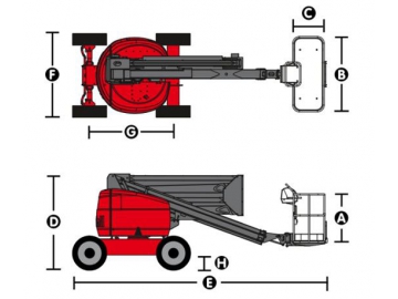 Plataforma articulada autopropulsada, HZ160RT/HZ160JRT