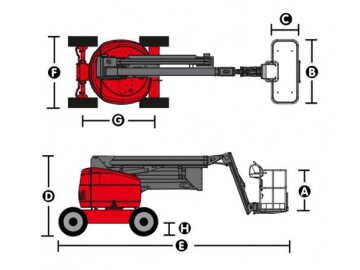 Plataforma articulada autopropulsada, HZ160RT/HZ160JRT