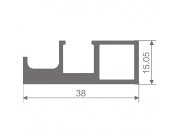 Puerta de gabinete de vidrio con marco de aluminio, Linkage No. 1