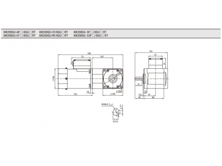 Motor de inducción  104mm 200W