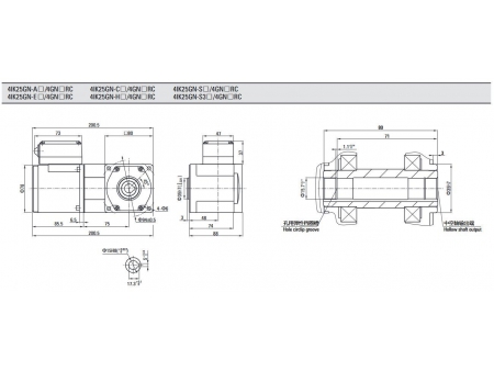 Motor de inducción de  80mm 25W